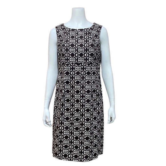 Danny & Nicole Sleeveless Brown White Pattern - Picture 1 of 15